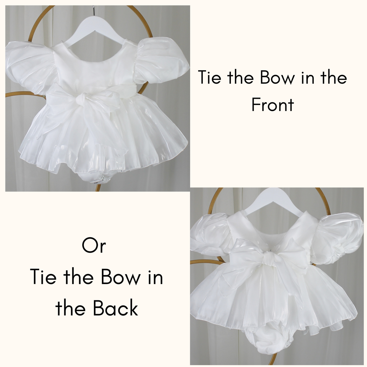 The Iris - Baby Shiny Organza Dress - Light Pink