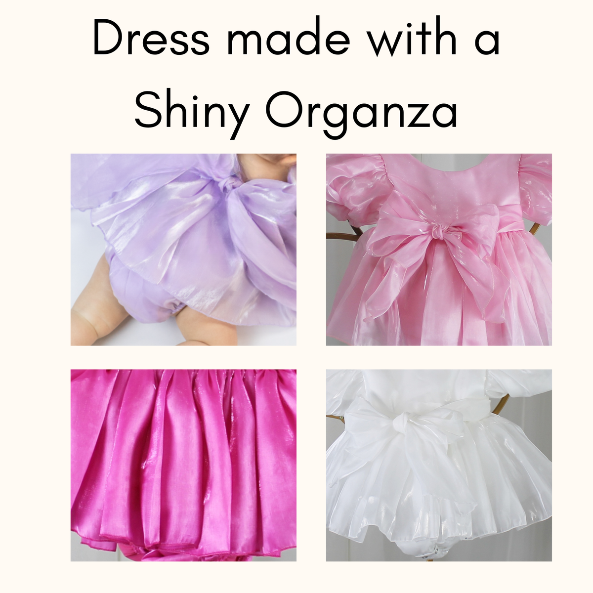 The Iris - Baby Shiny Organza Dress - Light Pink