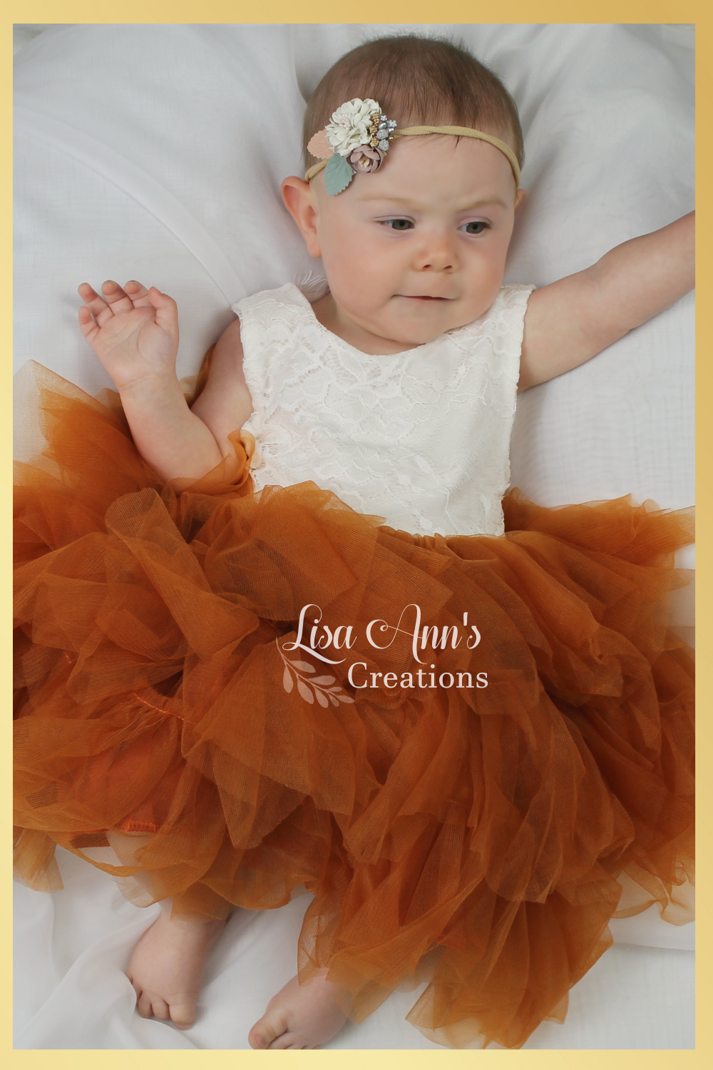 Burnt Orange Sleeveless Flower Girl Dress – Daisy