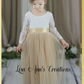 Champagne flower girl dress