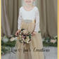 Long Sleeve champagne flower girl dress
