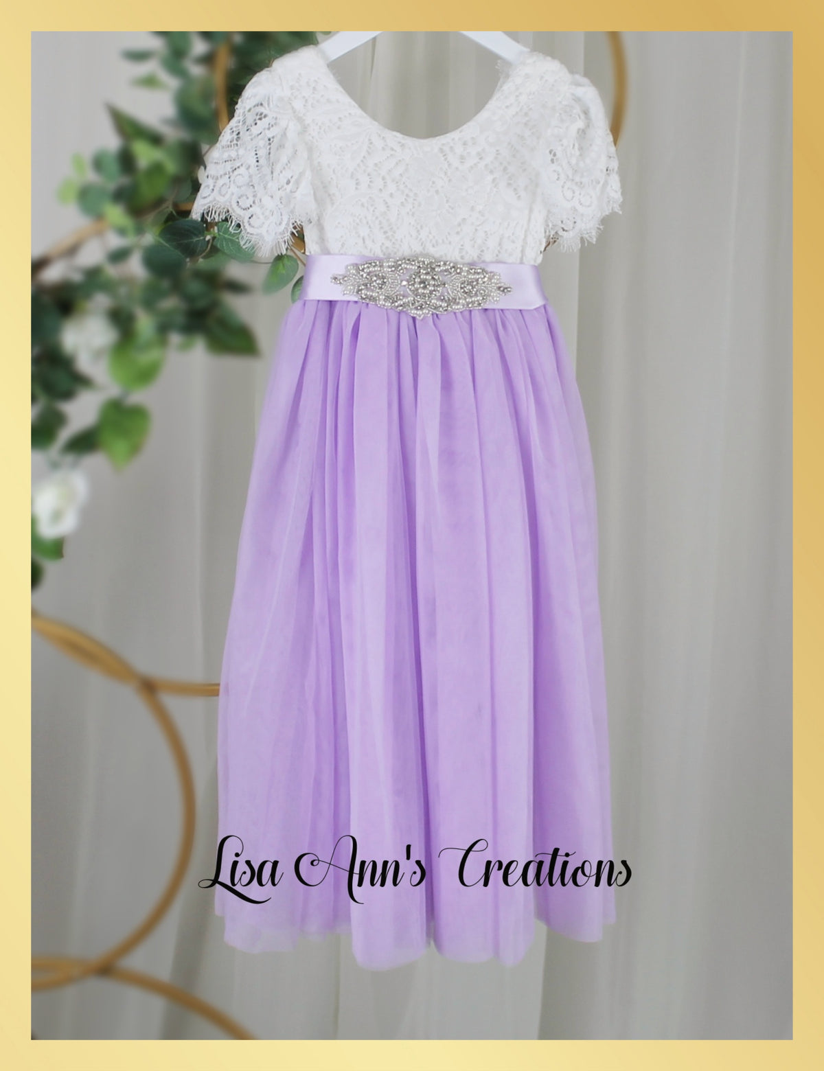 Lilac Flower Girl Dress