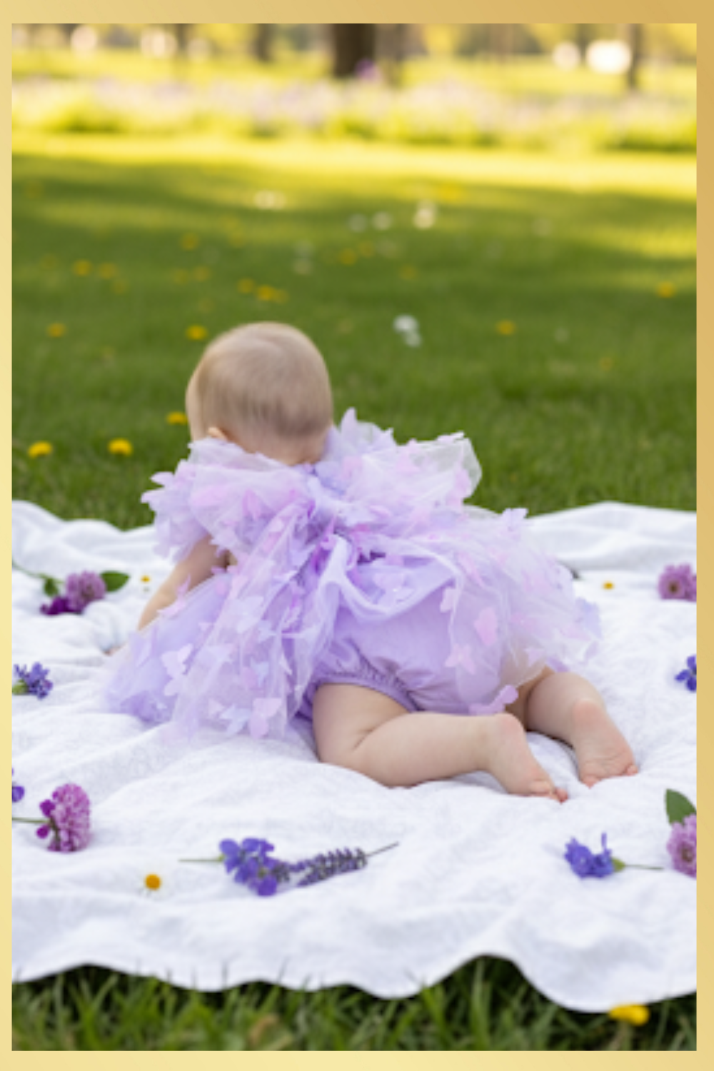 1st birthday romper for baby girl in a lavender ombre butterfly for cake smash outfit