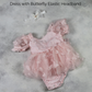 Light pink butterfly dress with matching butterfly elastic headband