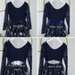 The Poppy - Girls Floral Dress - Navy Blue