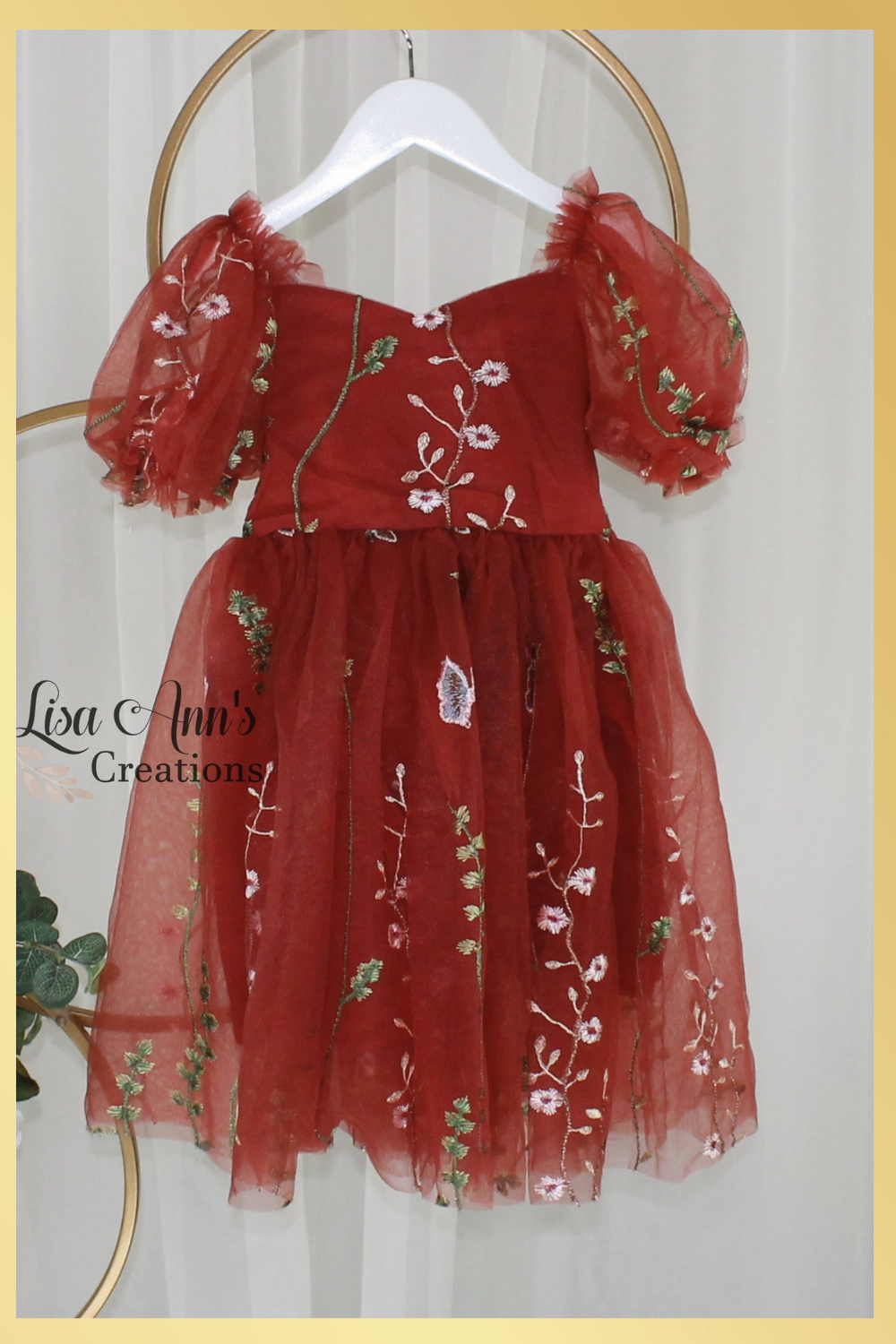 floral flower girl dress