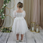 Girls Birthday Dress | White Swiss Dot Tulle