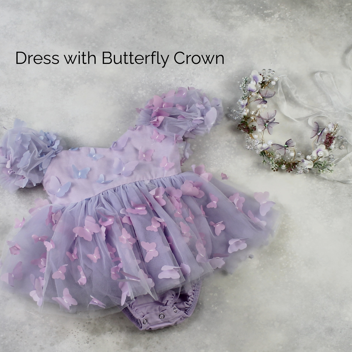 1st birthday romper for baby girl in a lavender ombre butterfly for butterfly birthday