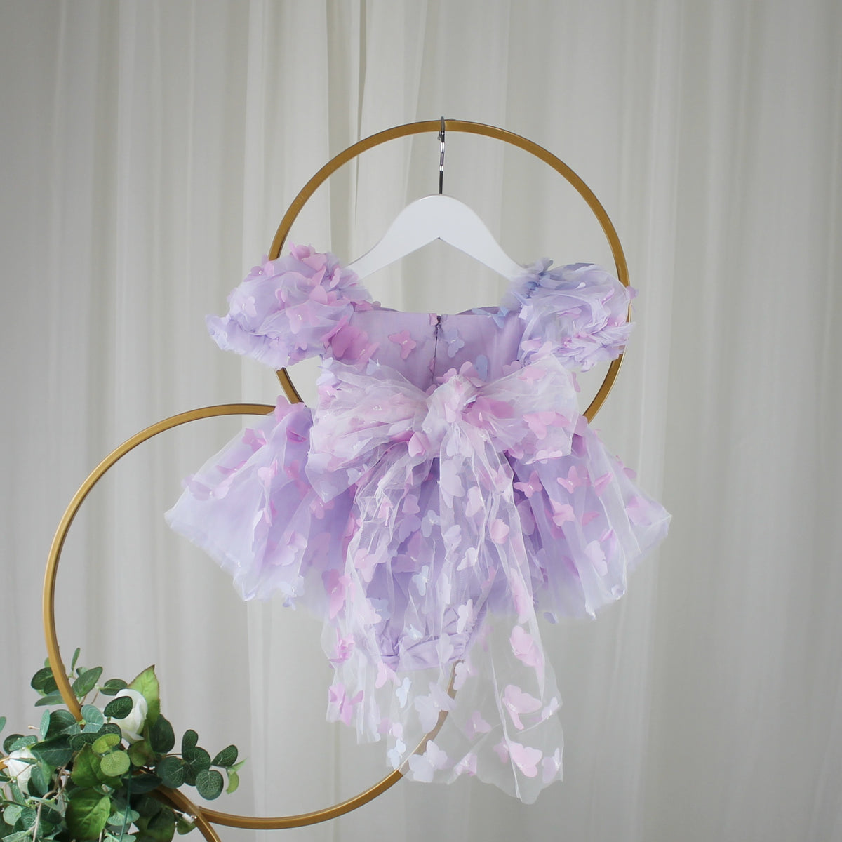 1st birthday romper for baby girl in a lavender ombre butterfly for butterfly birthday