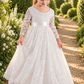 white flower girl dress in lace. 