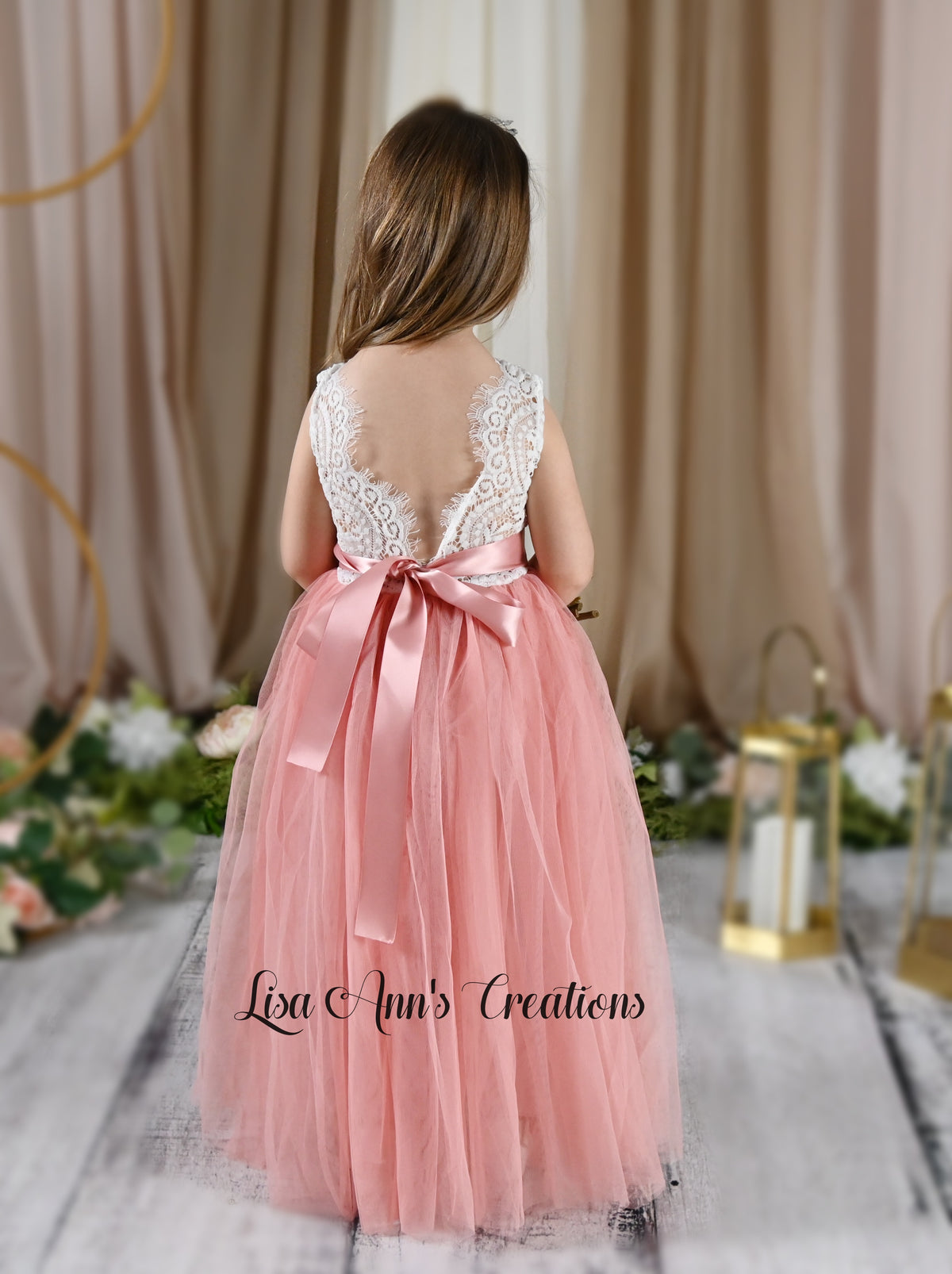 blush flower girl dress