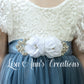 flower girl sash and headband