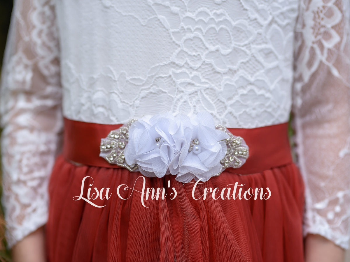 Long Sleeve flower girl dress